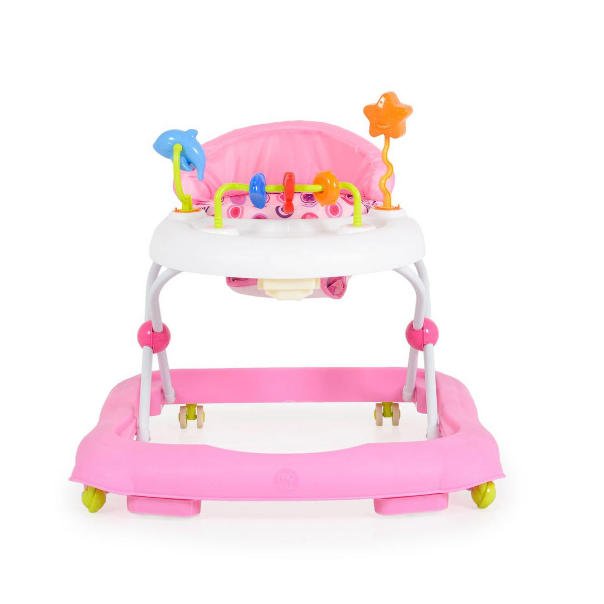 LAUFHILFE Eko rosa höhenverstellbar, gepolsteter Sitz und Spielcenter - Rosa, Kunststoff (66/52/62cm) - Moni