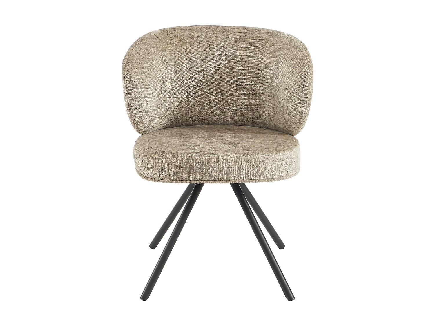 STUHL - 63 cm x 62 cm - Stoff - Taupe LYARO - Taupe, Textil (63/78/62cm) - Vente-Unique