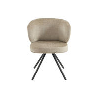 STUHL - 63 cm x 62 cm - Stoff - Taupe LYARO - Taupe, Textil (63/78/62cm) - Vente-Unique