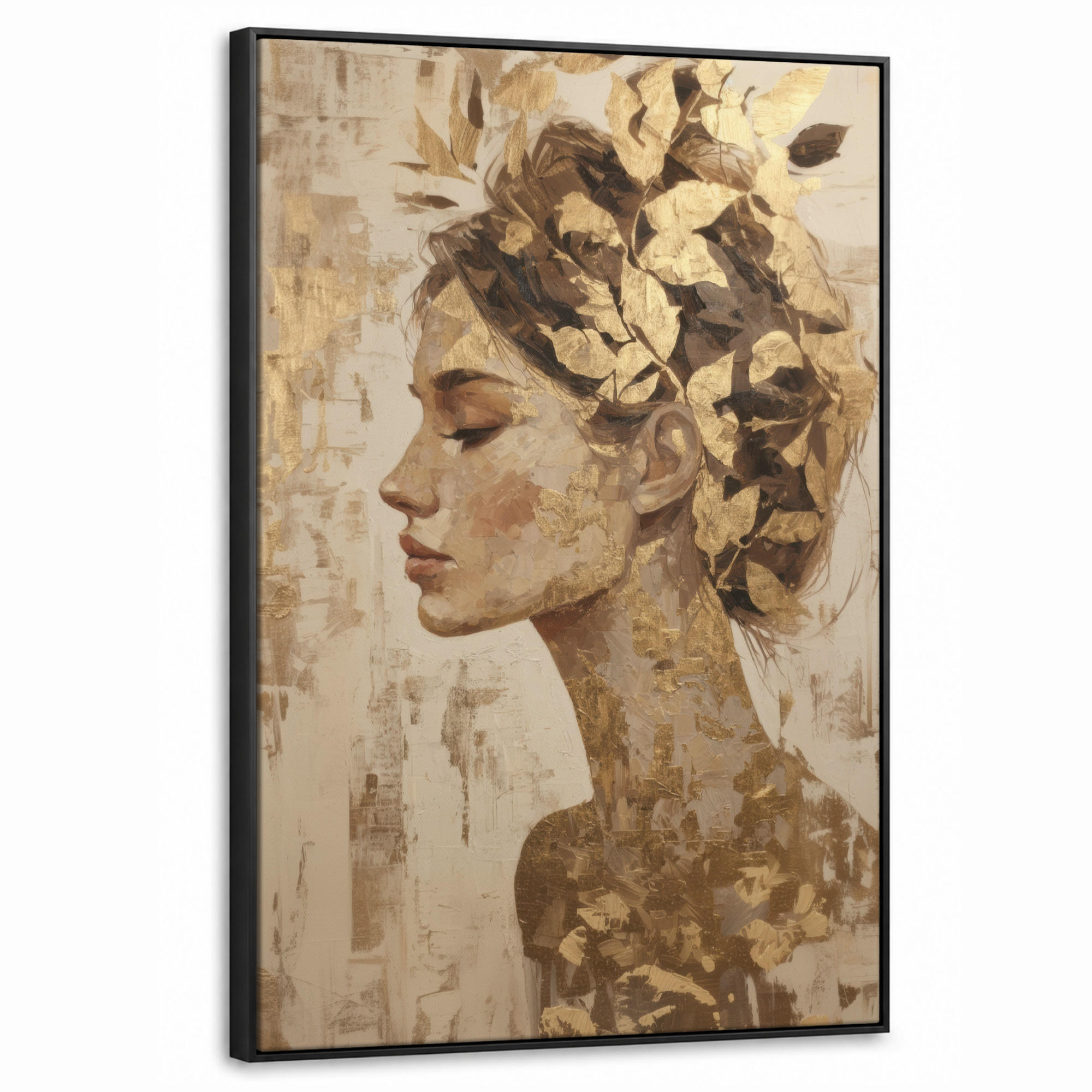 MuchoWow Leinwand Gold 60x90 cm