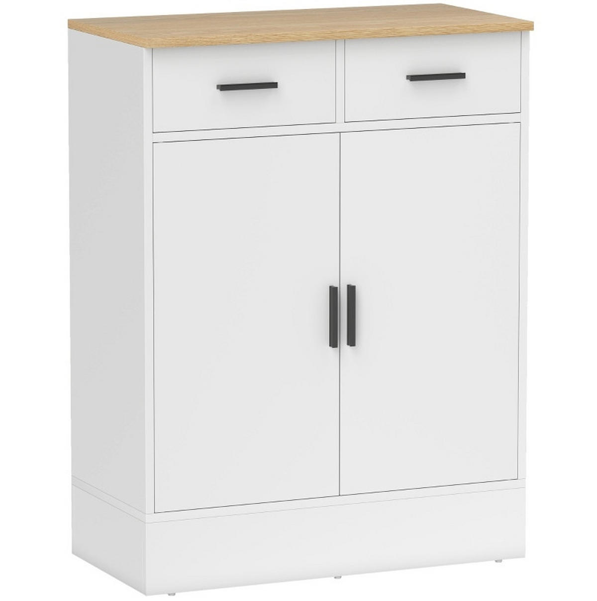 SIDEBOARD 68.6/35/90.3 cm Weiß aus Holz mit verstellbarem Regal - Weiß, Holz (35/90.3/68.6cm) - OKMYHOME