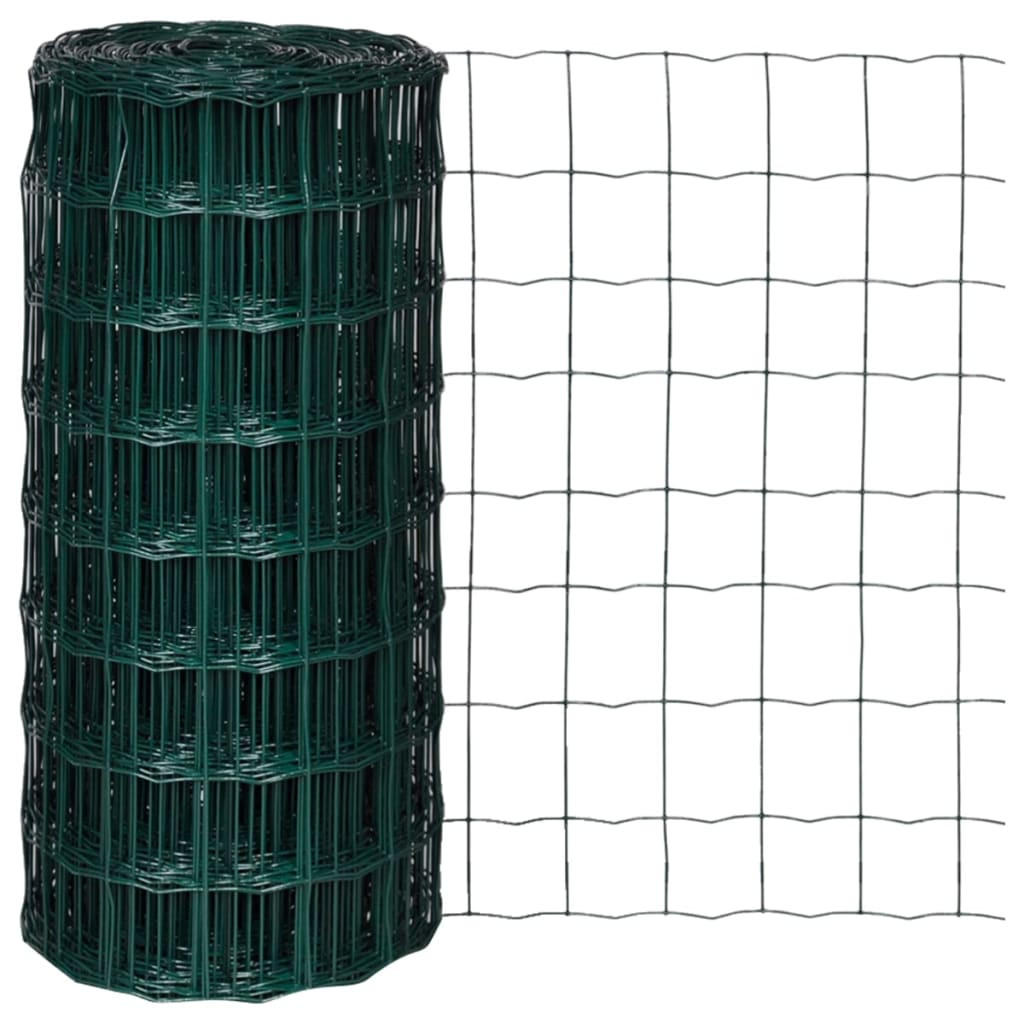GARTENZAUN Maschendraht Gitterzaun Schweissgitter 25/0,8M - Schwarz, Metall (2500/800cm) - vidaXL