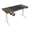 COMPUTERTISCH Hayward - Dunkelbraun/Weiß, Holzwerkstoff/Metall (60/140/117cm) - pro.tec