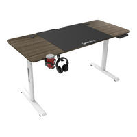 COMPUTERTISCH Hayward - Dunkelbraun/Weiß, Holzwerkstoff/Metall (60/140/117cm) - pro.tec