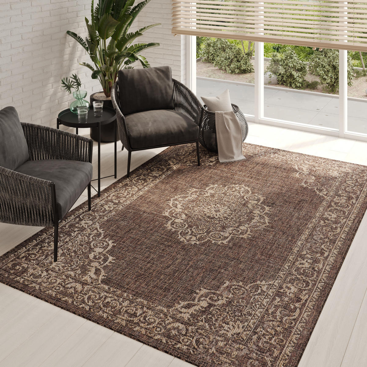 TEPPICH MELISSA DUNKELBRAUN 90/150 cm - Dunkelbraun, Textil (90/150cm) - Tapiso