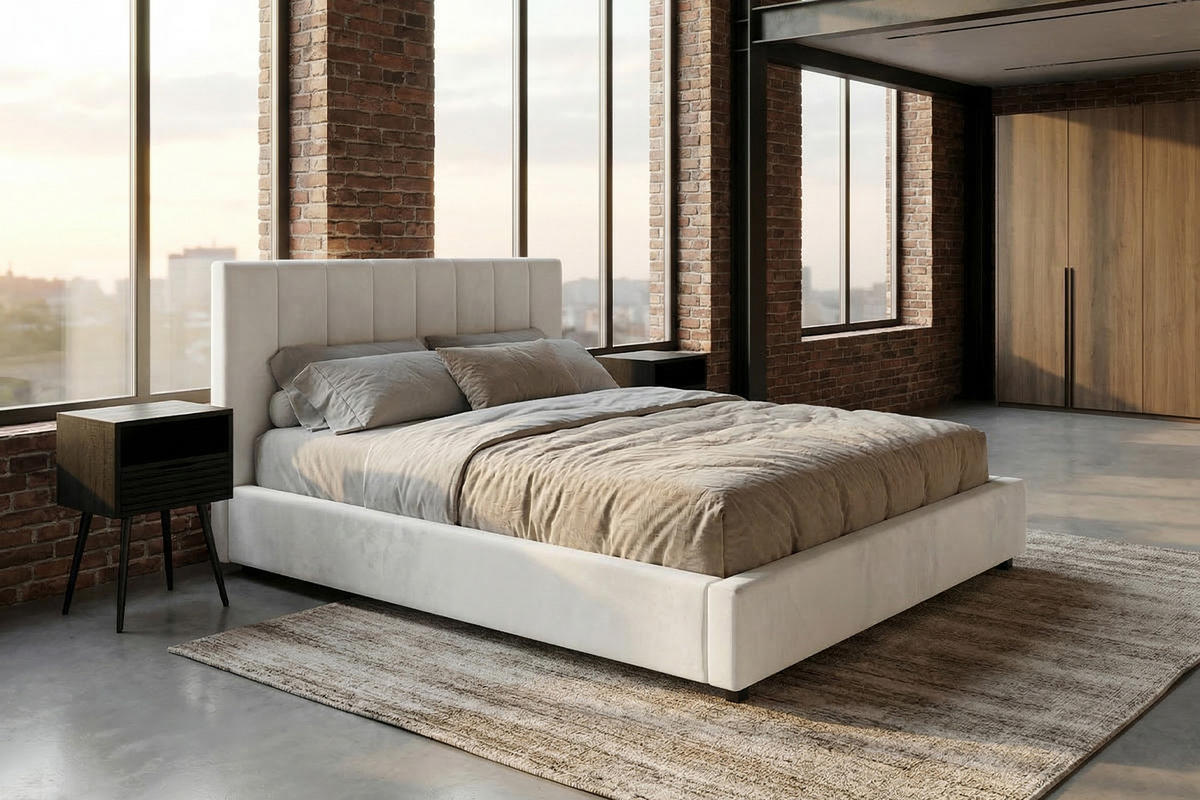 POLSTERBETT CATTURA Cremeweiß Velvet - Creme/Weiß, Textil (140/200cm) - KAWOLA