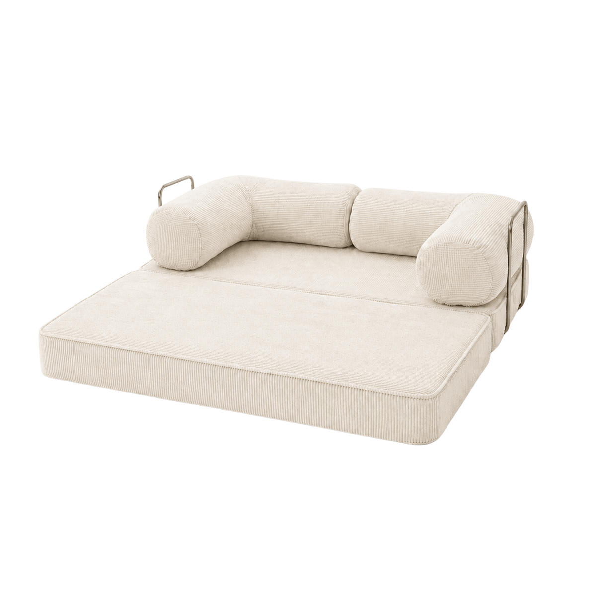 PREMIUM Design Sofa für zeitgenössische Innenräume Creme - Creme, Textil (200/70/100cm) - SURB