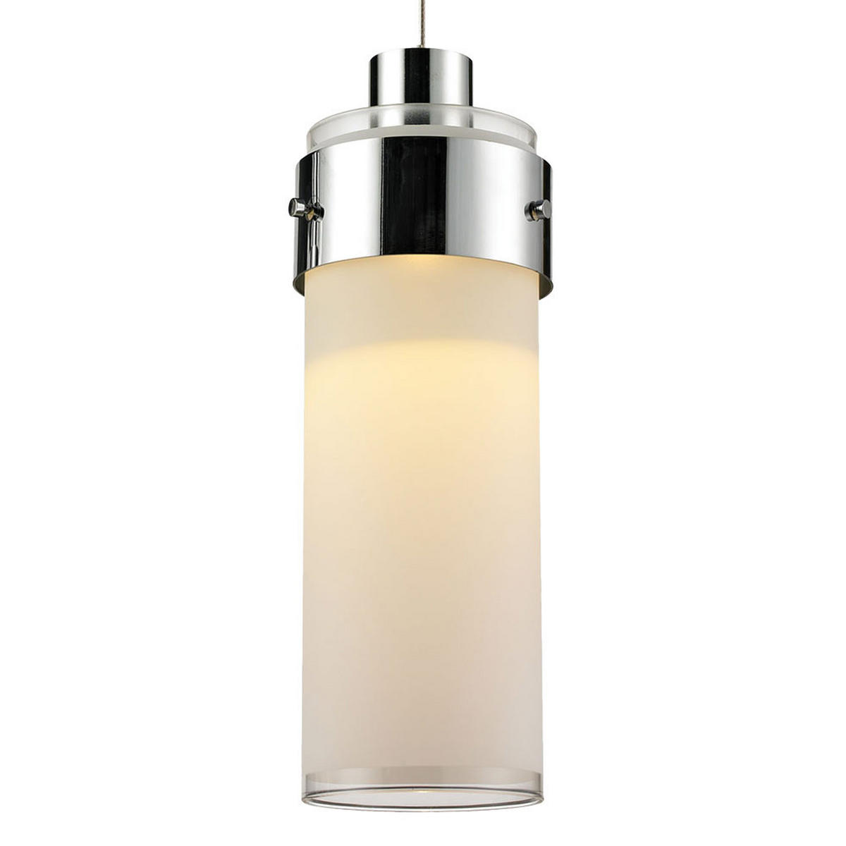 LED HÄNGELEUCHTE CAMEO Chrom Silber - Silberfarben, Glas (11/65/130cm) - Esto