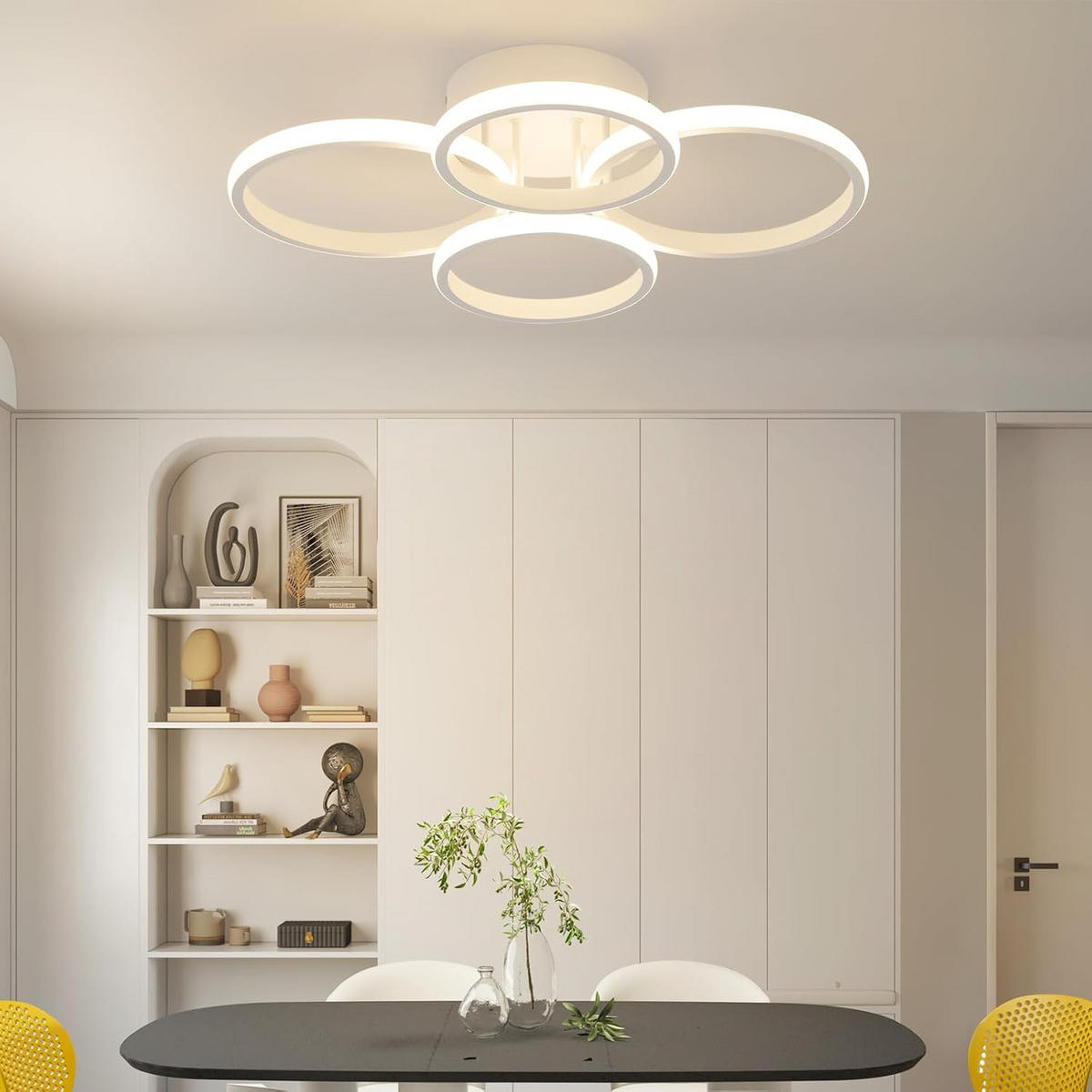 LED-DECKENLEUCHTE Xalvor 41.5/52.5/11.8 cm - Weiß, Metall (52.5/41.5/11.8cm) - ZMH