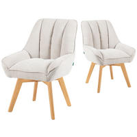 DREHSTUHL Mika-Oskar - Honigeiche/Creme, Eichenholz/Holz (60/88/68cm) - DUBI Möbel