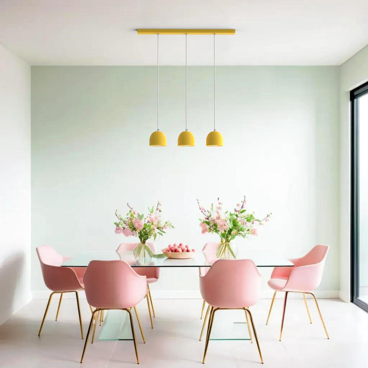 HÄNGELEUCHTE - Gelb, Metall (6.5/69/120cm) - Lumicom