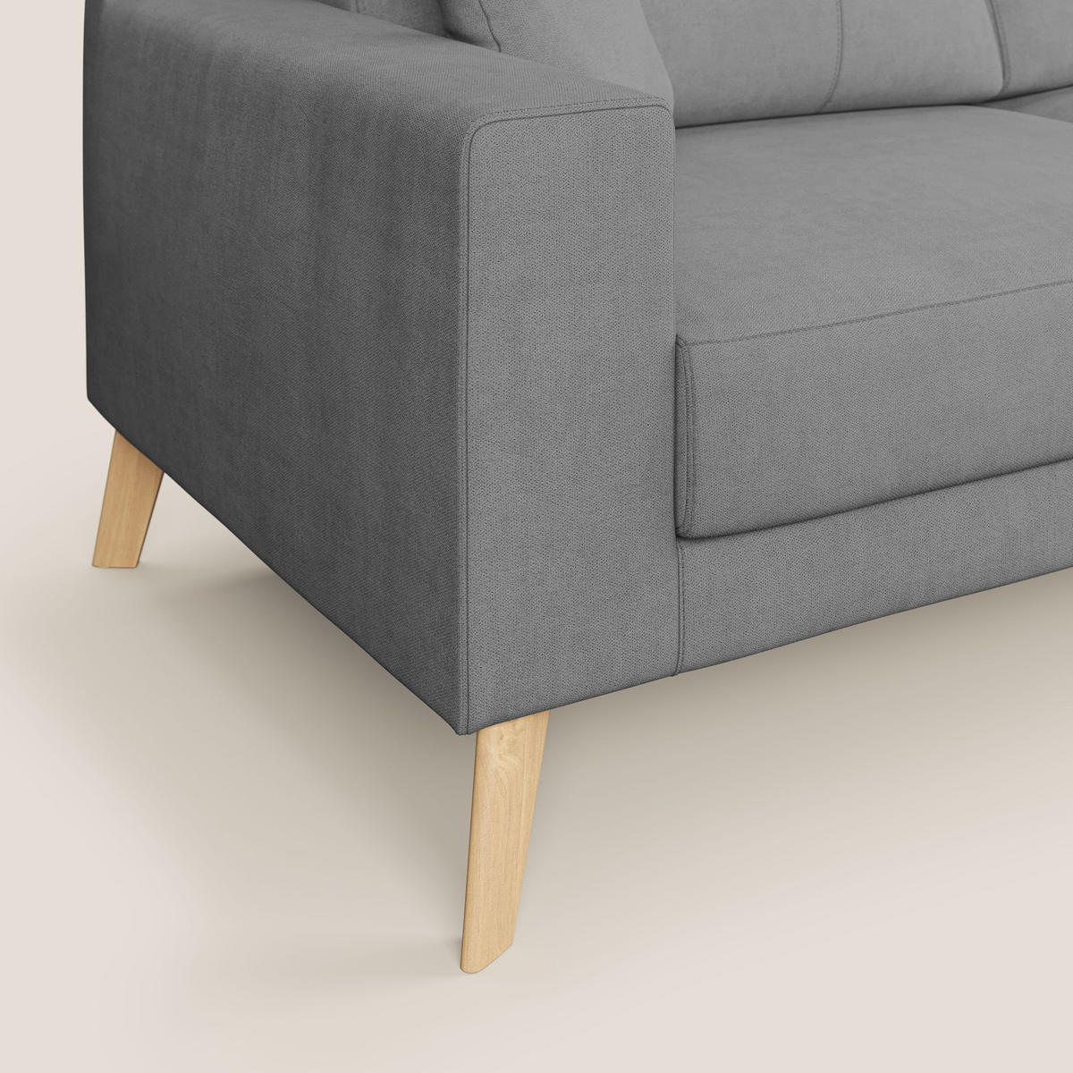 LINEARSOFA Danish - Grau, Textil (206/95/91cm) - Divani.store
