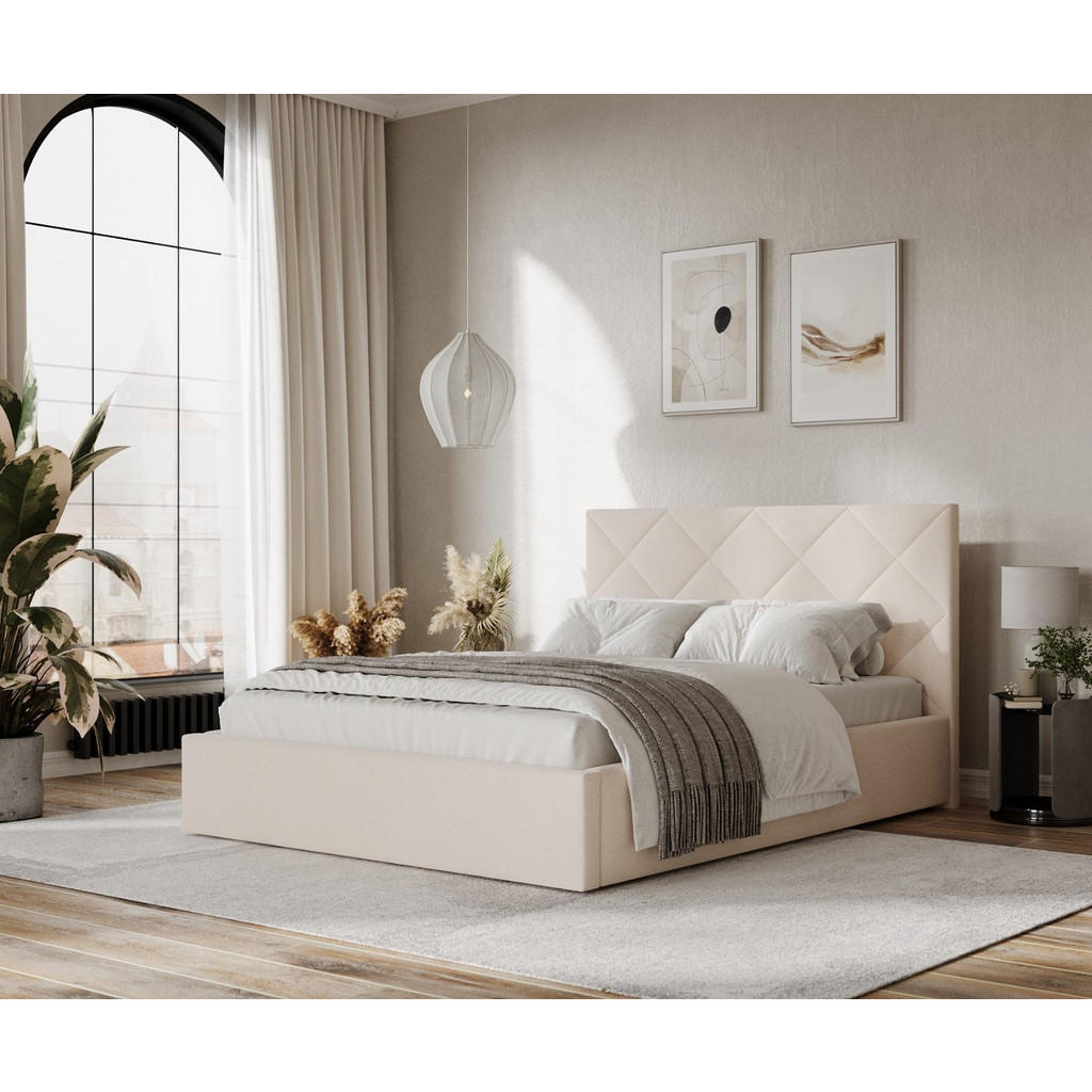 Thumbnail - AltaBeds Polsterbett, Creme, Textil, Buche, Kiefer, 160x200 cm, DIN EN 1021-1, Handmade in Europe, Reach, Schlafzimmer, ...
