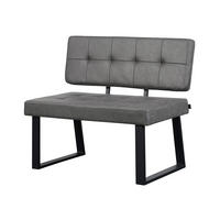 SITZBANK SIGFRID - Grau, Textil/Metall (100/48/56cm) - B&D Home