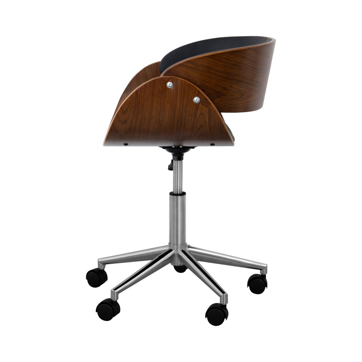 DREHSTUHL Schwarz - Schwarz, Holzwerkstoff (50/65/65cm) - Teamson Home