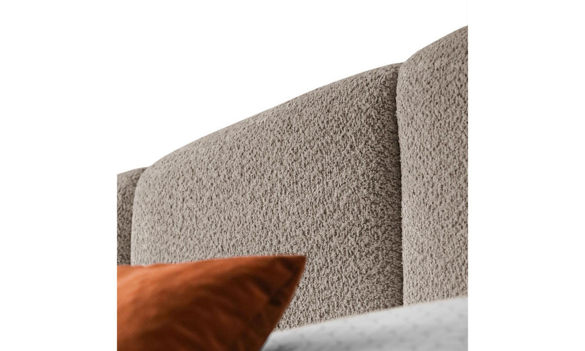 POLSTERBETT ELENA 140x200 cm Hellbraun (Anthology 6), 34 Holzlatten, Kopfteil 108 cm - Braun, Textil (140/200cm) - Lookway
