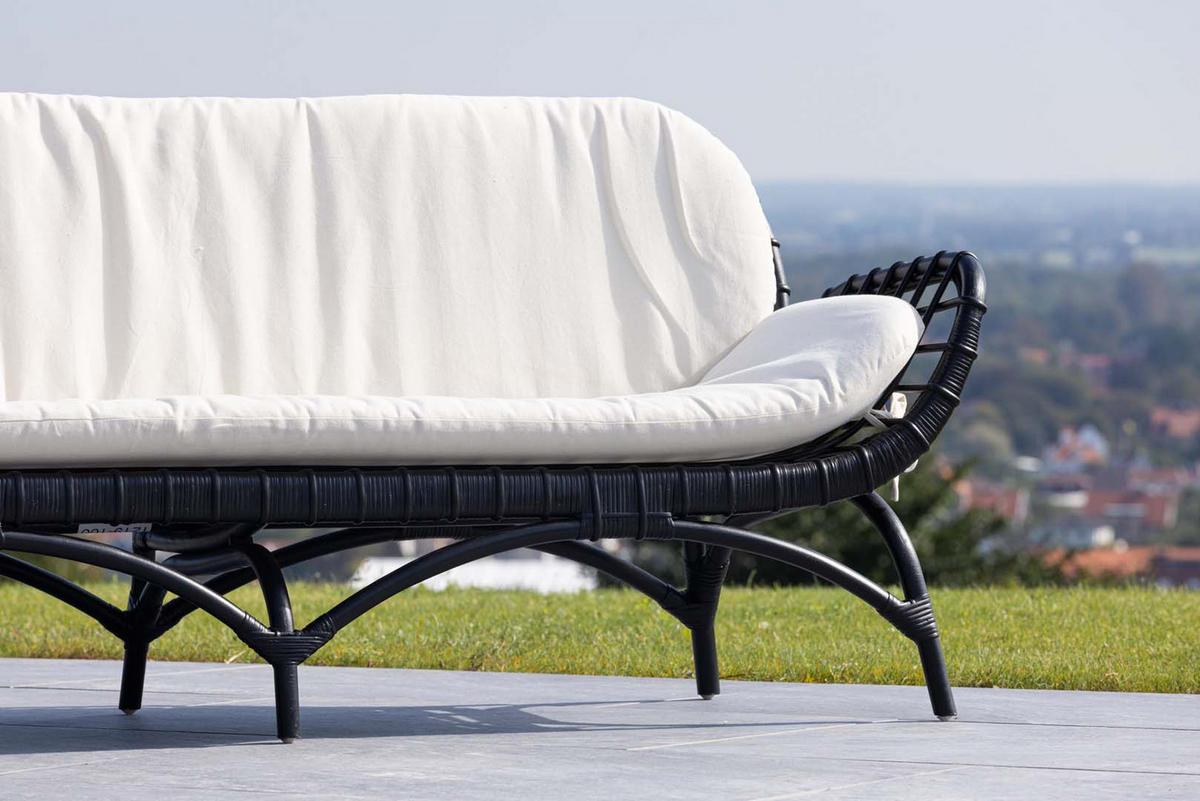 GARTENSOFA schwarz - Schwarz, Holzwerkstoff (180/75/67cm) - ebuy24