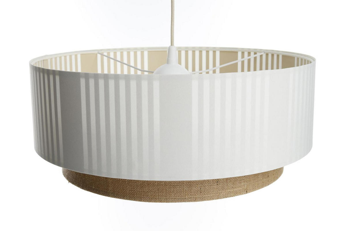 HÄNGELEUCHTE Weiß 70/98 cm - Beige/Weiß, Kunststoff (28/1.2/98cm) - ONZENO