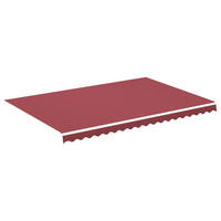 MARKISENSTOFF mit Volant| Rot, für 450x300cm Rahmen | Markisenbespannung Markisentuch - Rot, Textil (430/0.3/295cm) - DELUKE
