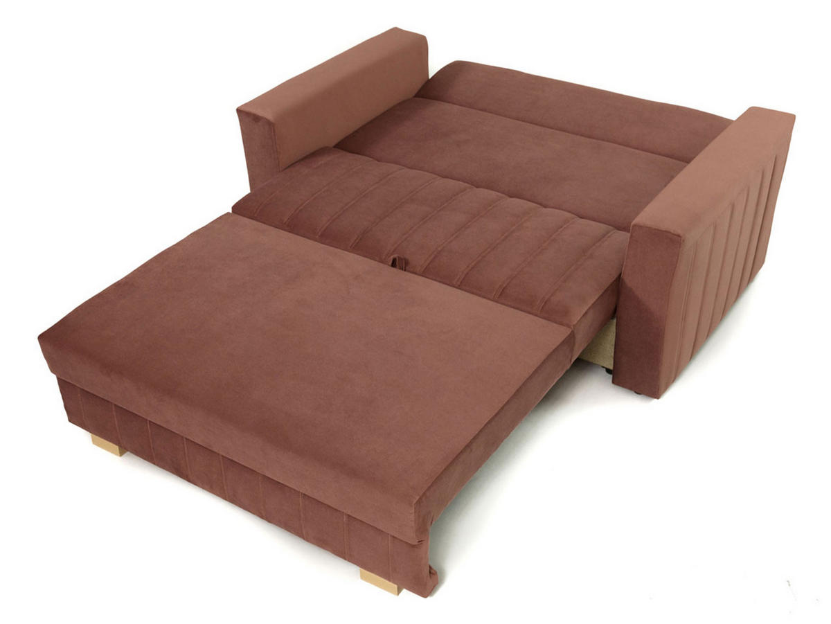 SCHLAFSOFA Viva Glam II - Hellgrau/Naturfarben, Holz/Kunststoff (145/85/98cm) - MIRJAN24