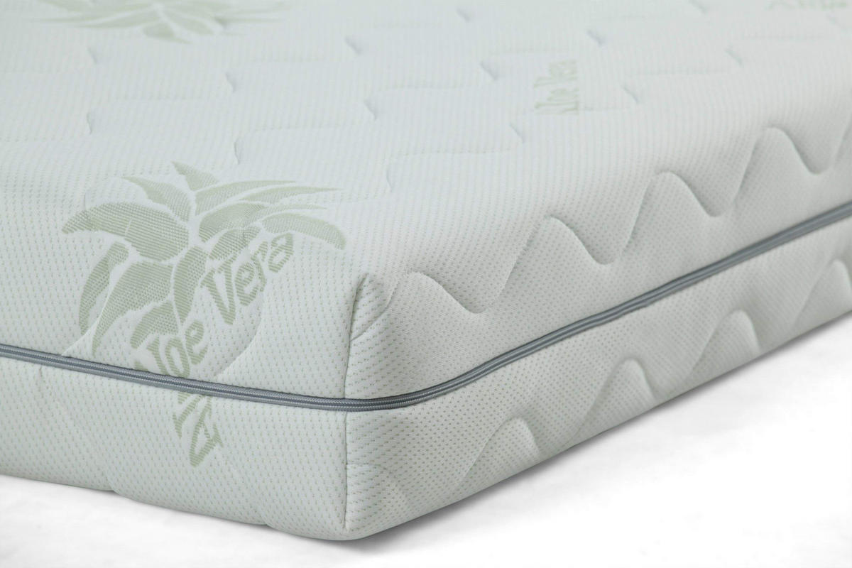 KINDERBETTMATRATZE 70/140 ALOE VERA Schaumstoffmatratze - Hellgrau, Naturmaterialien - Best for Kids