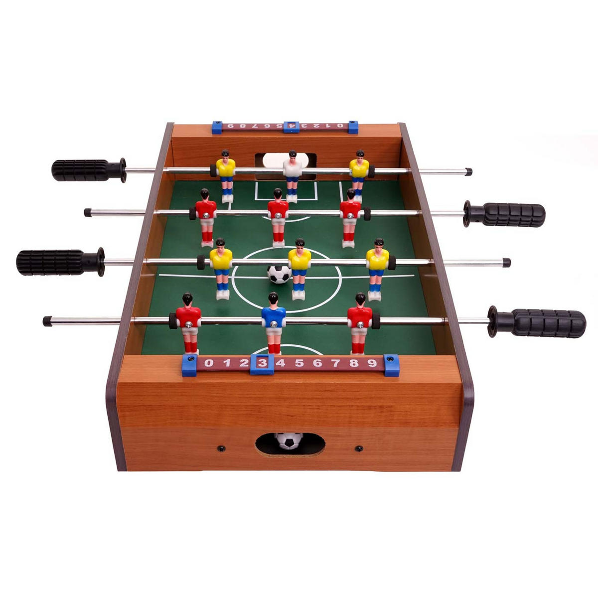 MINI FUßBALLKICKER +ZUBEHÖR HOLZ Braun, Multicolor - Multicolor/Braun, Holz (31/51cm) - MCW