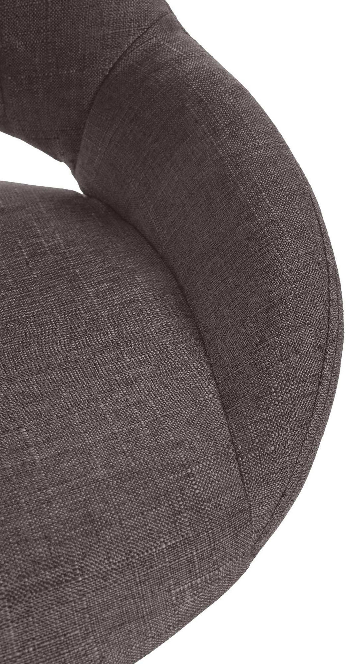 BARHOCKER 2er Set Milos Stoff C dunkelgrau - Chromfarben/Dunkelgrau, Textil/Metall (47/106/48cm) - TPFLiving