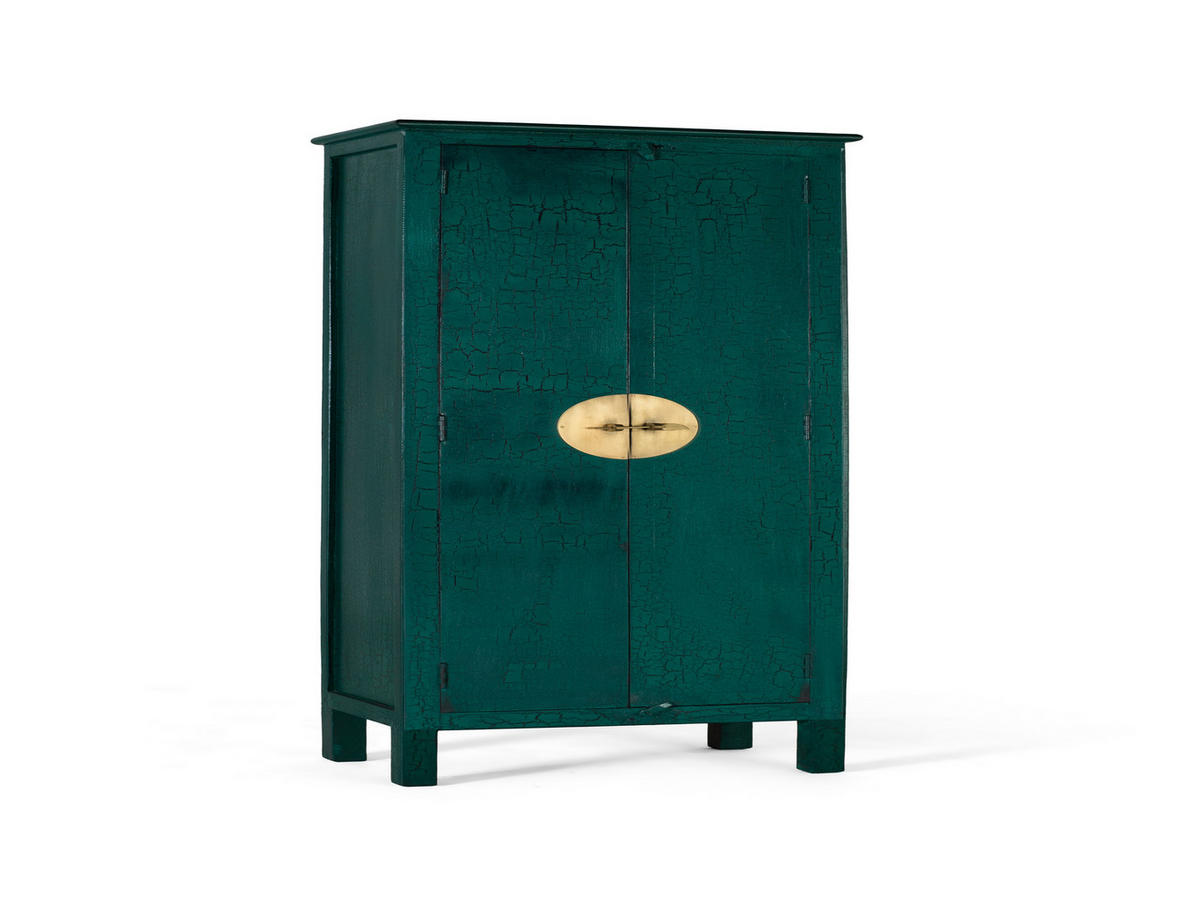 HIGHBOARD mit 2 Türen aus Mangoholz - Smaragdgrün, Holz (35/180/60cm) - Giner y Colomer