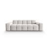 SOFA Kendal aus Samt hellgrau 3 Sitzplätze - Hellgrau, Textil (103/79/222cm) - Micadoni