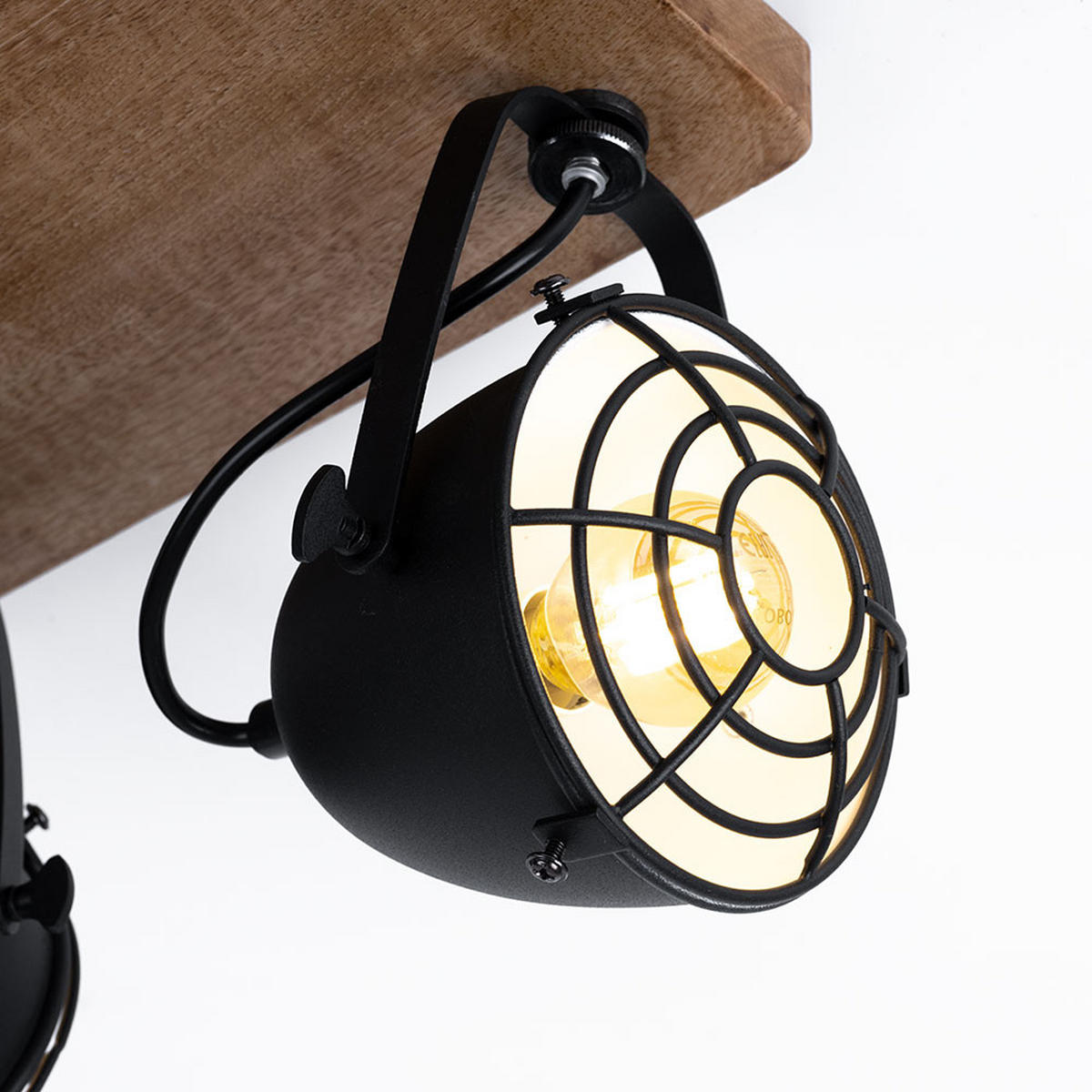 LED DECKENLEUCHTE Metall Holz Braun - Braun, Holz (59/11/20.5cm)