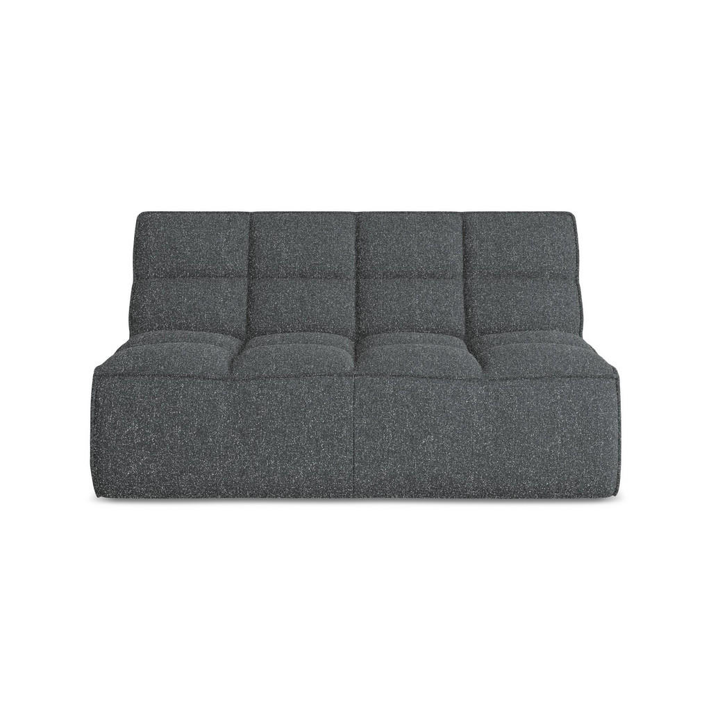 Thumbnail - Makamii 2-Sitzer-Sofa, Graphit, Textil, Füllung: Schaumstoff, 160x75x93 cm, Made in EU, Wohnzimmer, Sofas & Couches, Sof...