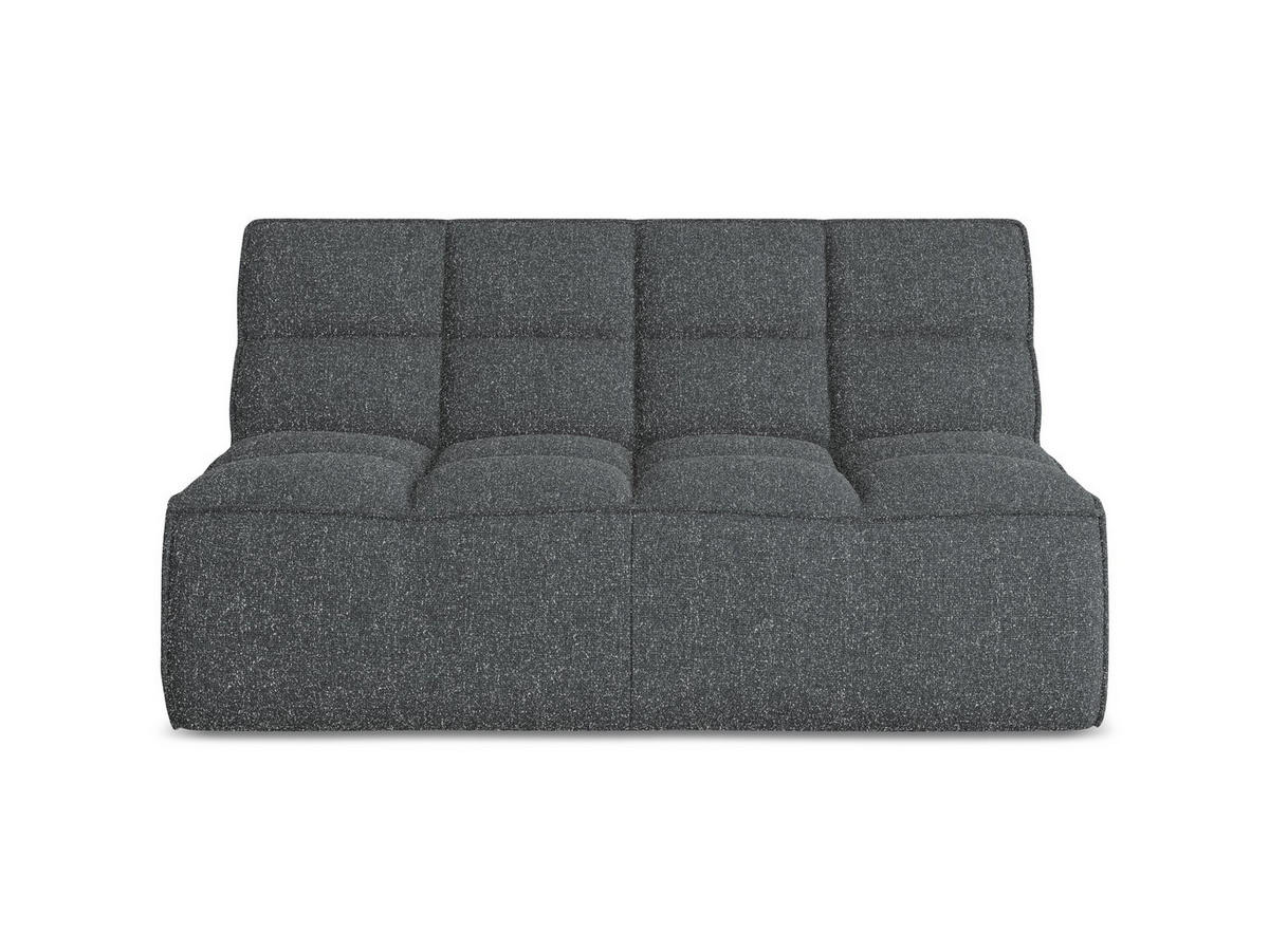 2-SITZER-SOFA Strukturstoff Stoff Grau - Schwarz/Graphitfarben, Kunststoff/Textil (160/75/93cm) - Makamii