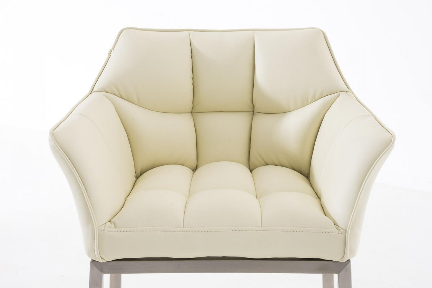 Thumbnail - CLP Barhocker, Creme, Textil, 64x110x48 cm, Esszimmer, Barmöbel, Barhocker