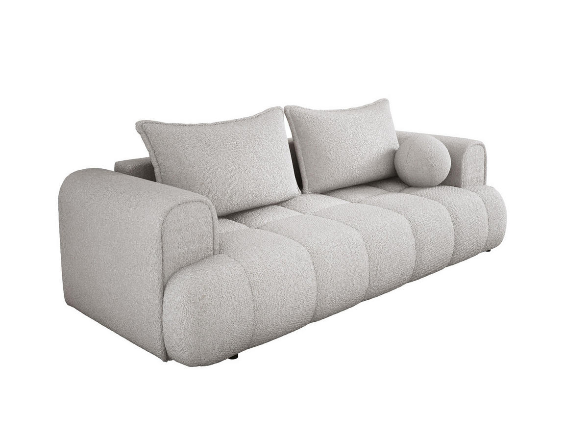 SOFA COCO SCHLAFSOFA mit Bettfunktion, Anthology Stoffbezug, 2-Sitzer, freistehend, Größe: 250x105x90 cm, Esche - Eschefarben, Holz/Textil (250/90/105cm) - DomoHome