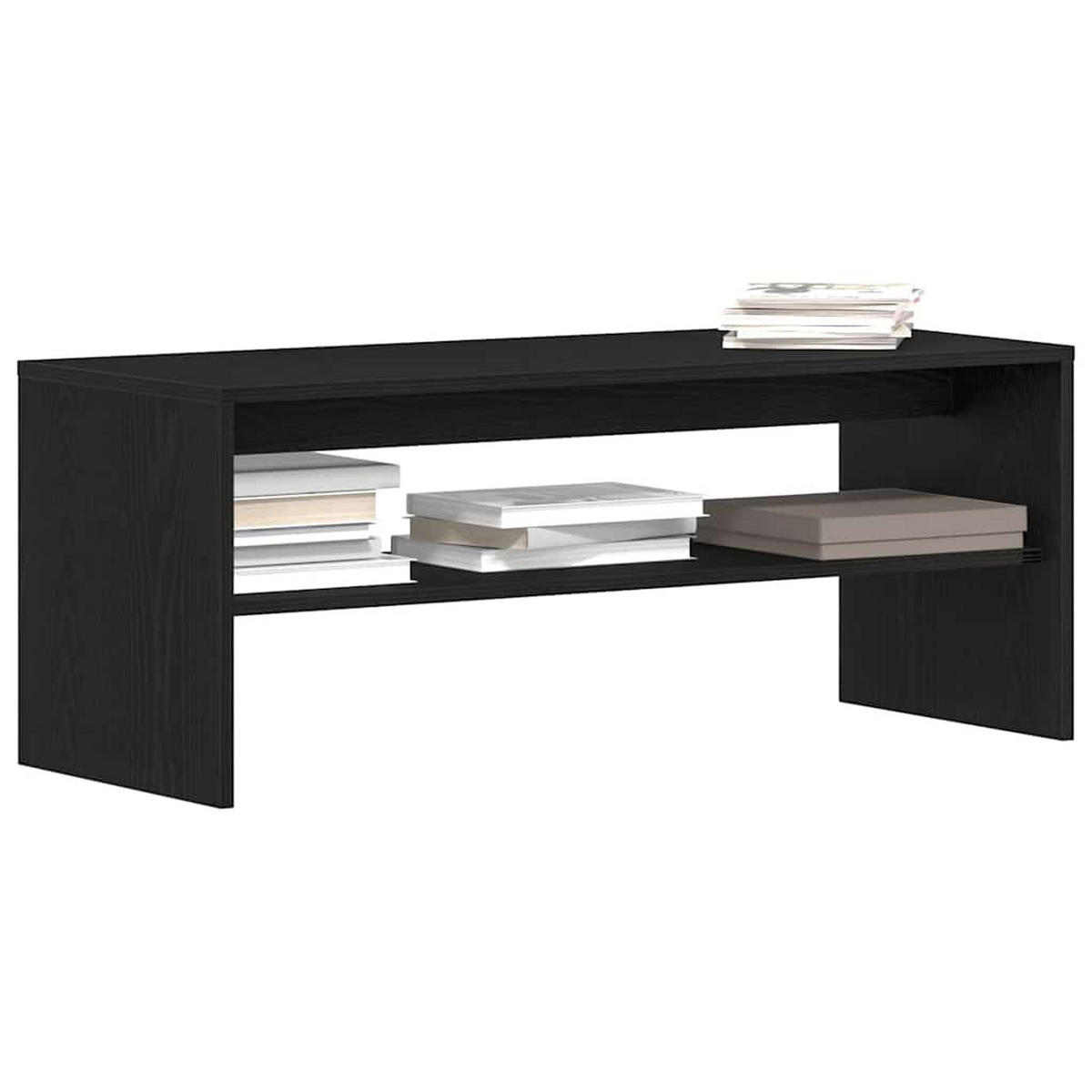 TV-SCHRANK Schwarz Eichen-Optik 100/40/40 Cm Holzwerkstoff - Schwarz, Holzwerkstoff (40/40/100cm) - vidaXL