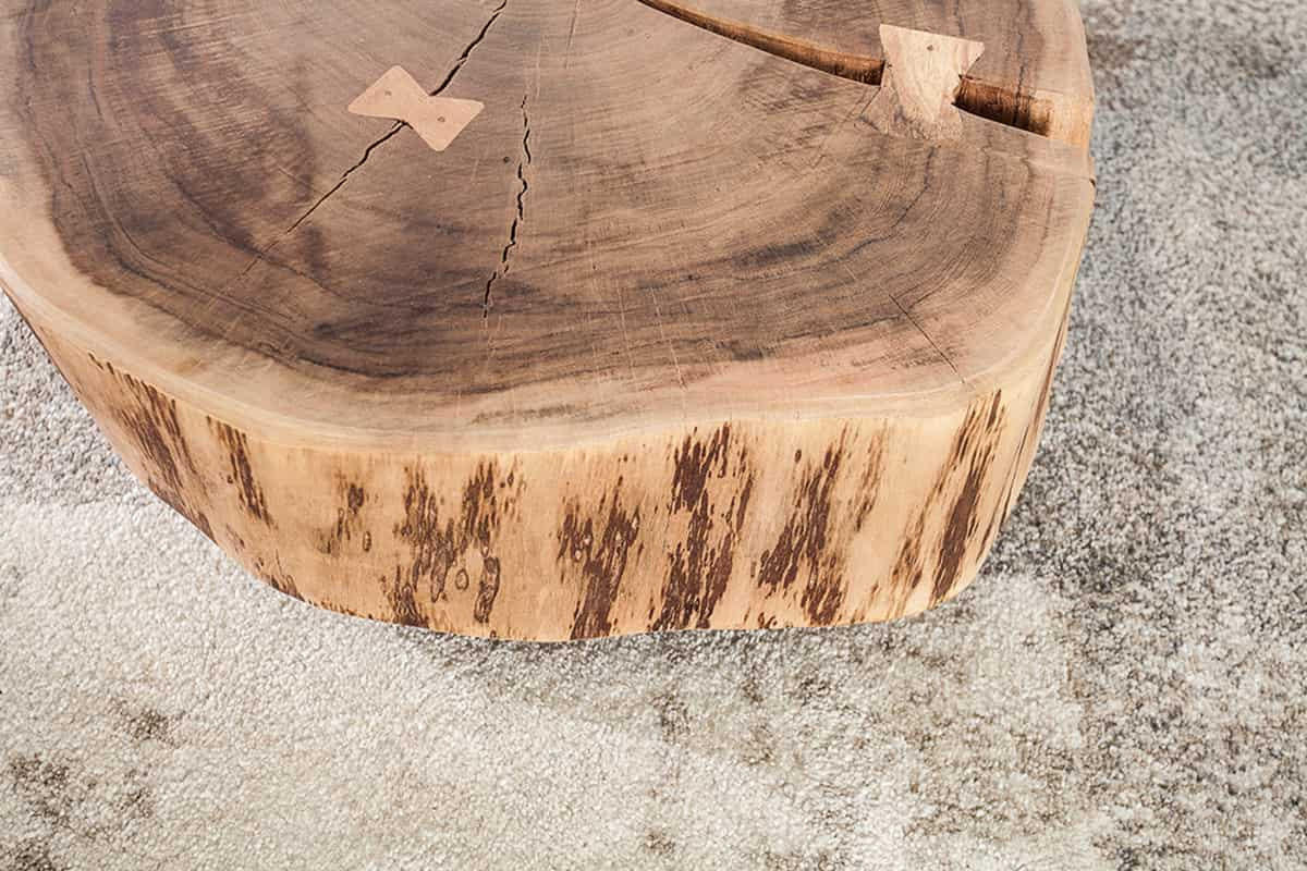 COUCHTISCH GOA Akazie rund Natur 60cm - Braun, Holz (60/60/25cm) - riess-ambiente