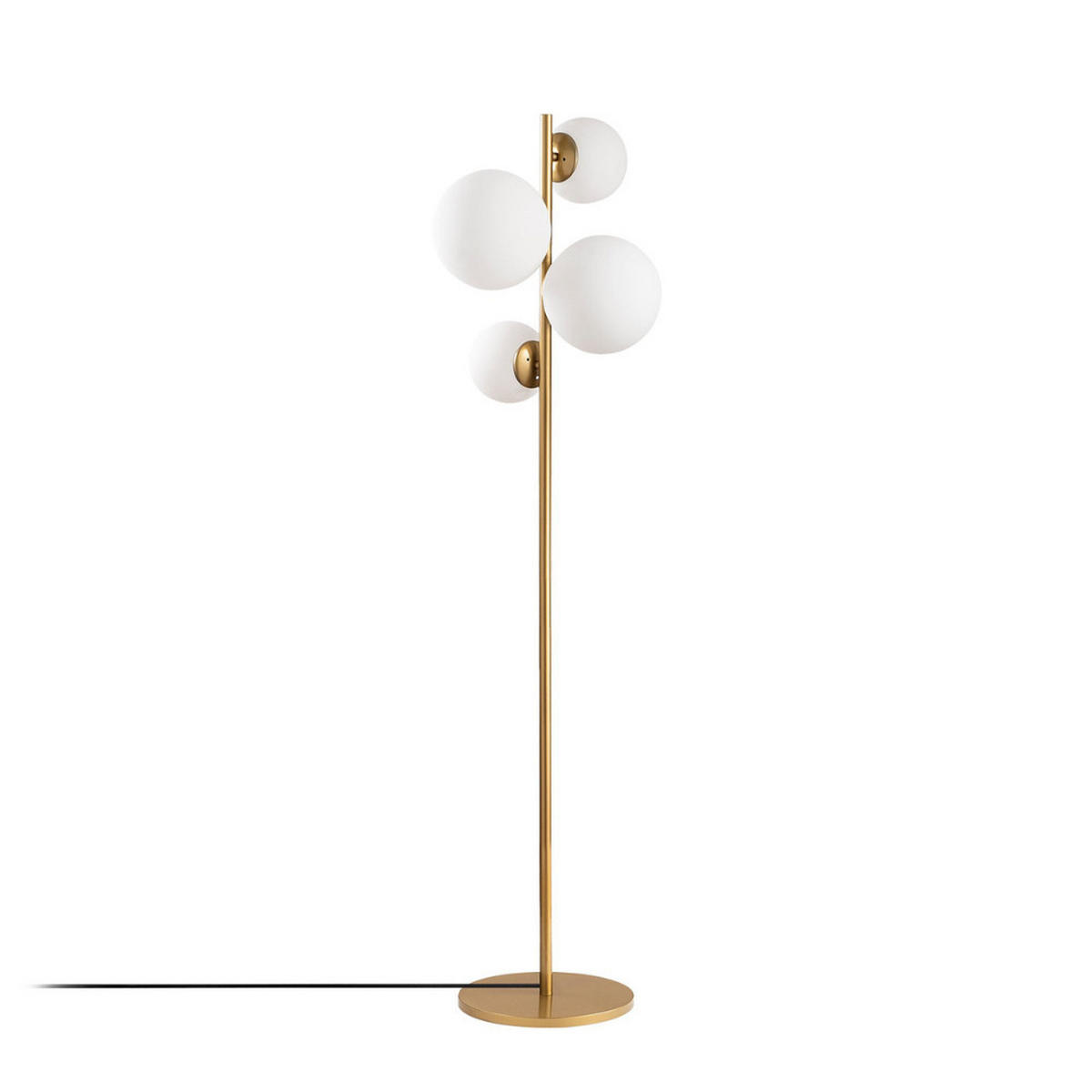 STEHLAMPE candice farbe gold jahrgang 40w 4 glühbirnen - Goldfarben, Metall (33/33/162cm) - Concept Usine