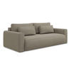 3-SITZER SOFA mit Schlaffunktion Strukturstoff Stoff Beige - Beige/Schwarz, Kunststoff/Textil (238/82/105cm) - Makamii