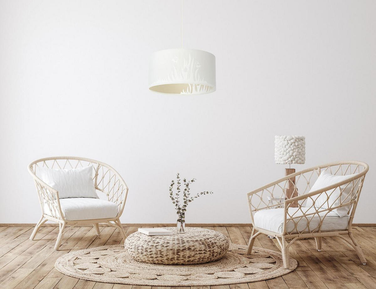 HÄNGELEUCHTE Weiß 40/90 cm - Beige/Weiß, Kunststoff (20/0.4/90cm) - ONZENO