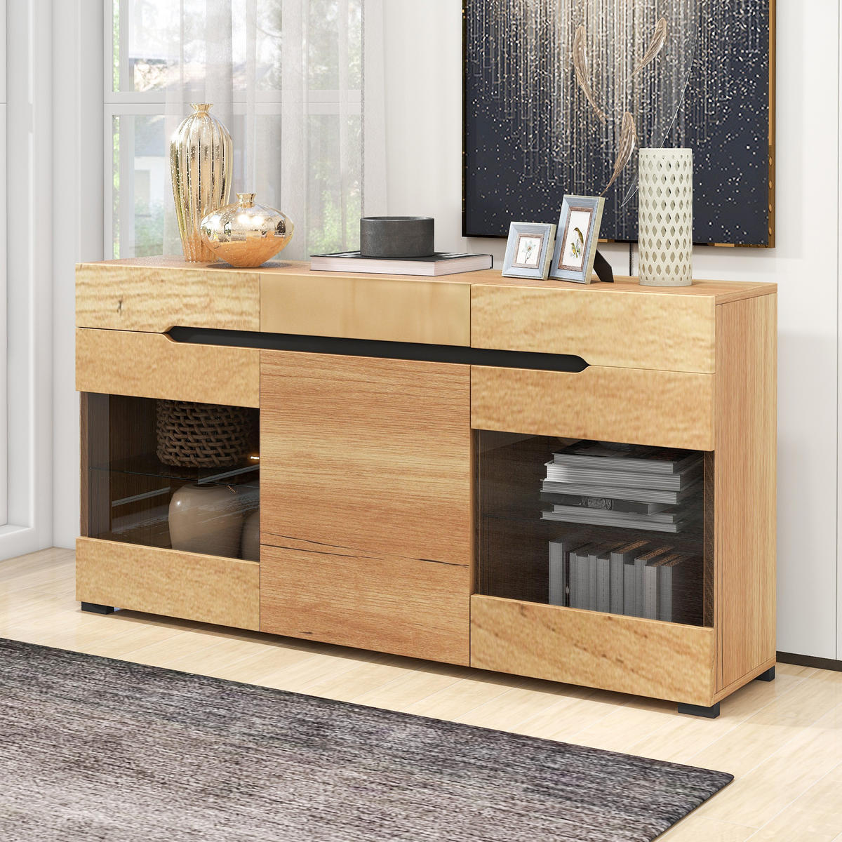 SIDEBOARD Braun 140/35/80 cm - Braun, Holzwerkstoff (35/80/140cm) - Urban Meuble