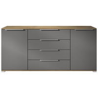 SIDEBOARD Linio Anthrazit matt - Anthrazit, Holzwerkstoff (166.5/75.5/35cm) - Vladon