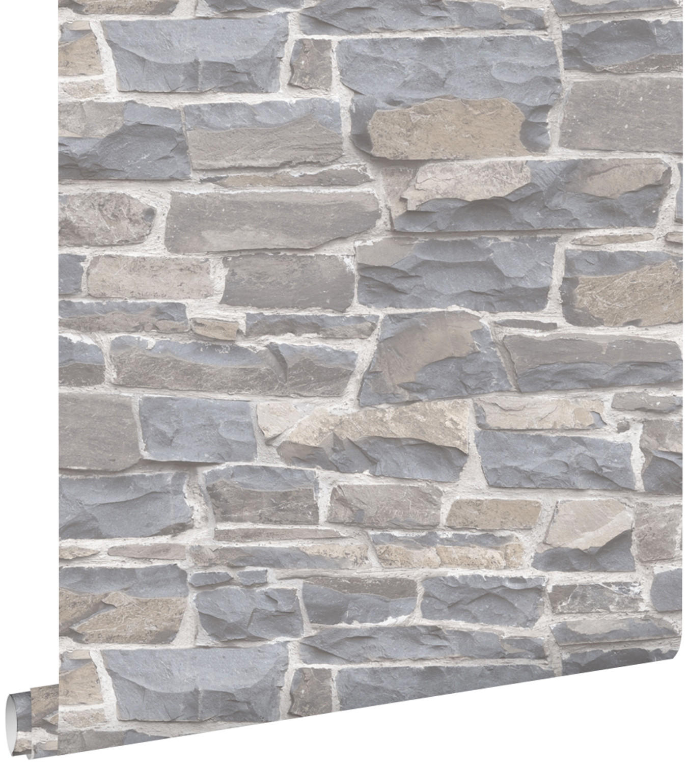TAPETE Stein-Optik 53 cm x 10.05 m - Grau, Papier (53/1000cm) - ESTAhome