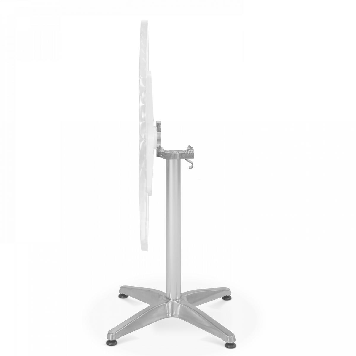 TISCHBEIN, Grau - Grau, Metall (65/70/65cm) - Oviala