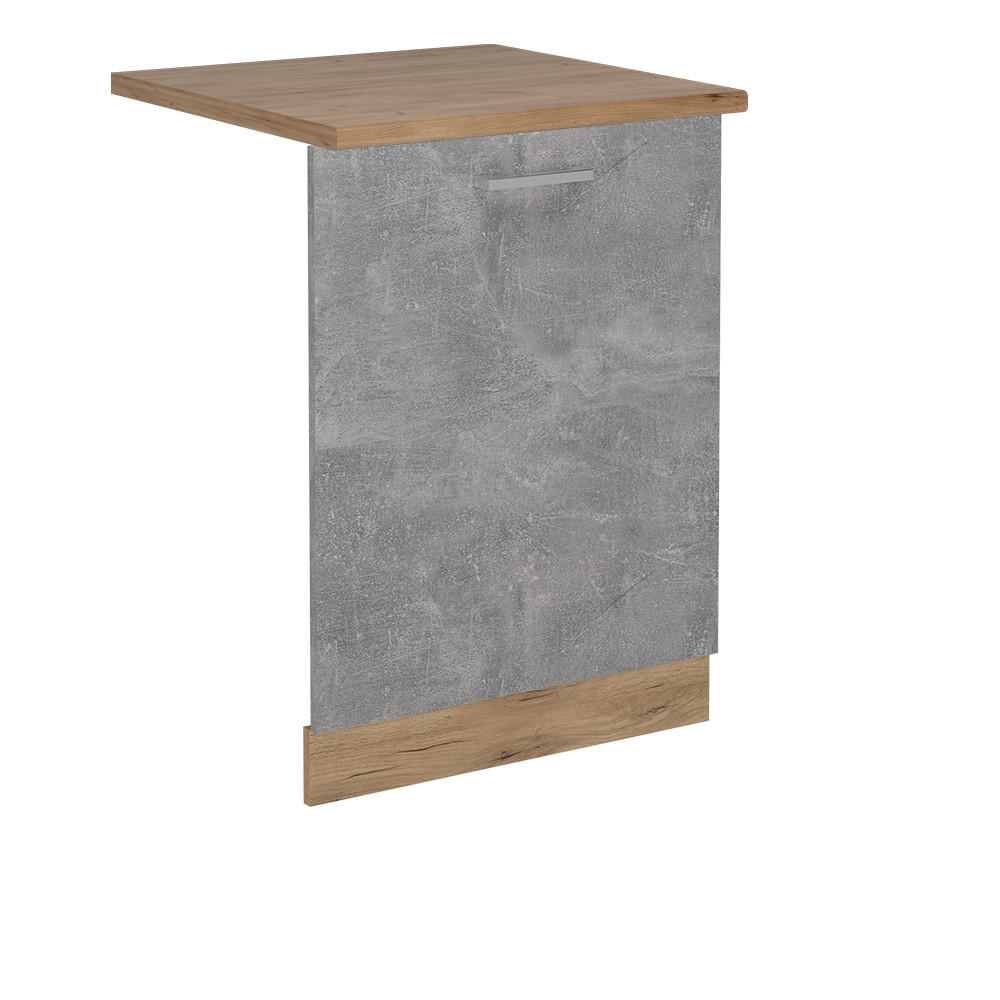 Vicco Geschirrspülblende Grau, Eiche 60x81.8x60 cm
