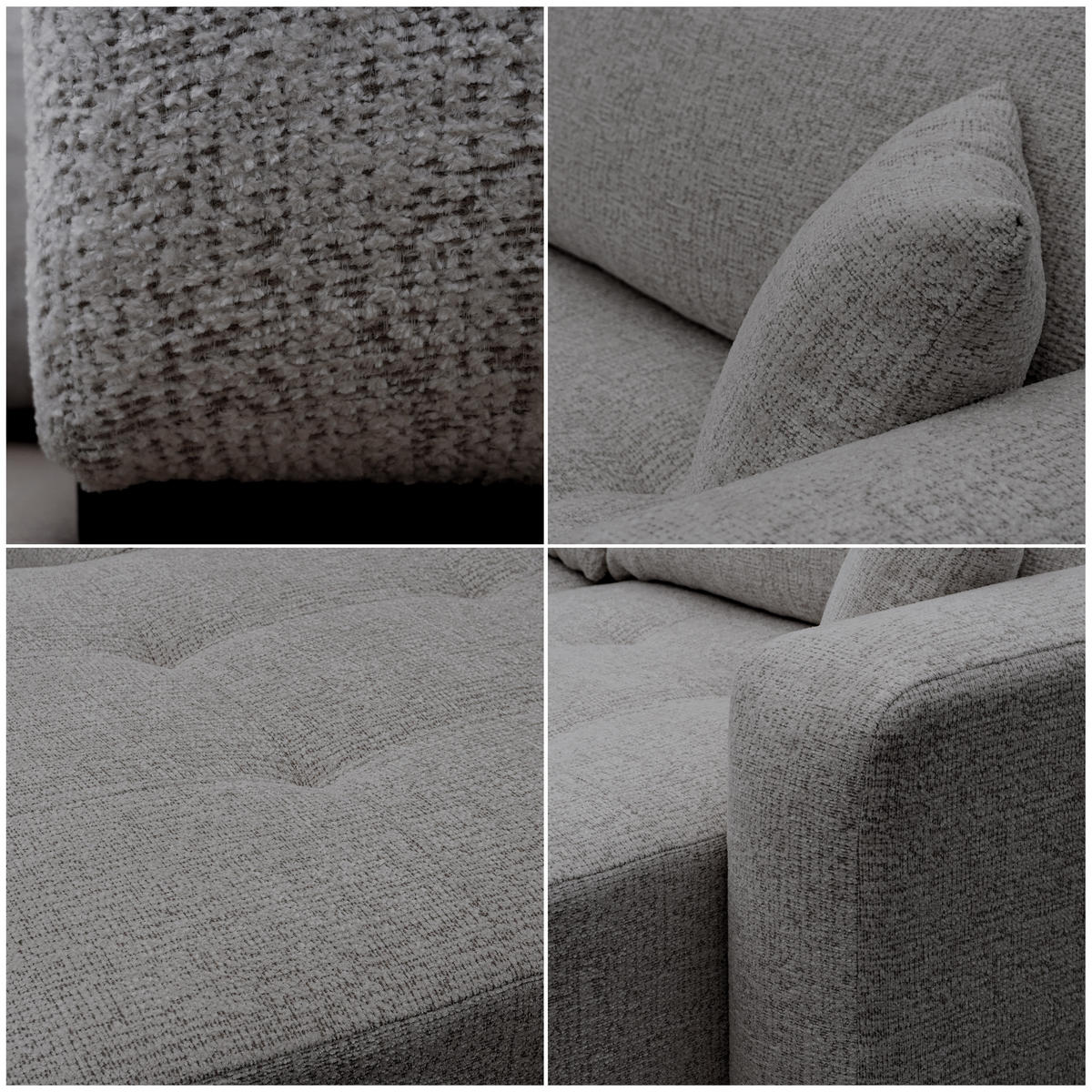 ECKSOFA PEDRO XL mit Schlaffunktion und Bettkasten Dunkelgrau - Dunkelgrau, Holz/Kunststoff (278/55/145cm) - Idohome