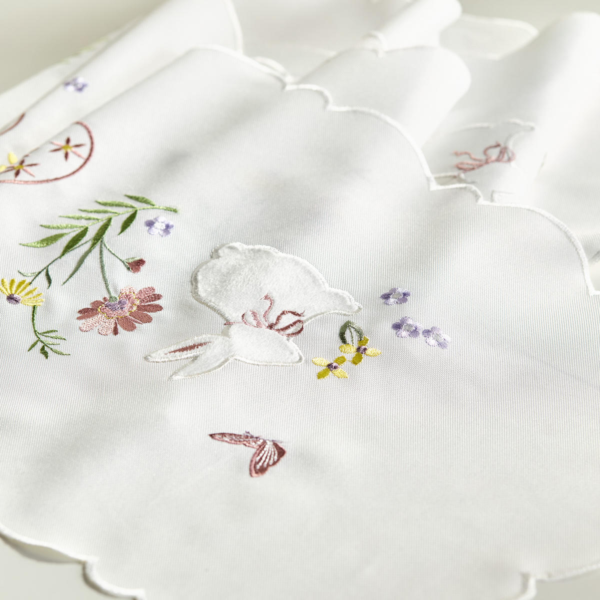 TISCHLÄUFER Lapique - Weiß, Textil (174/35/1cm) - home&you