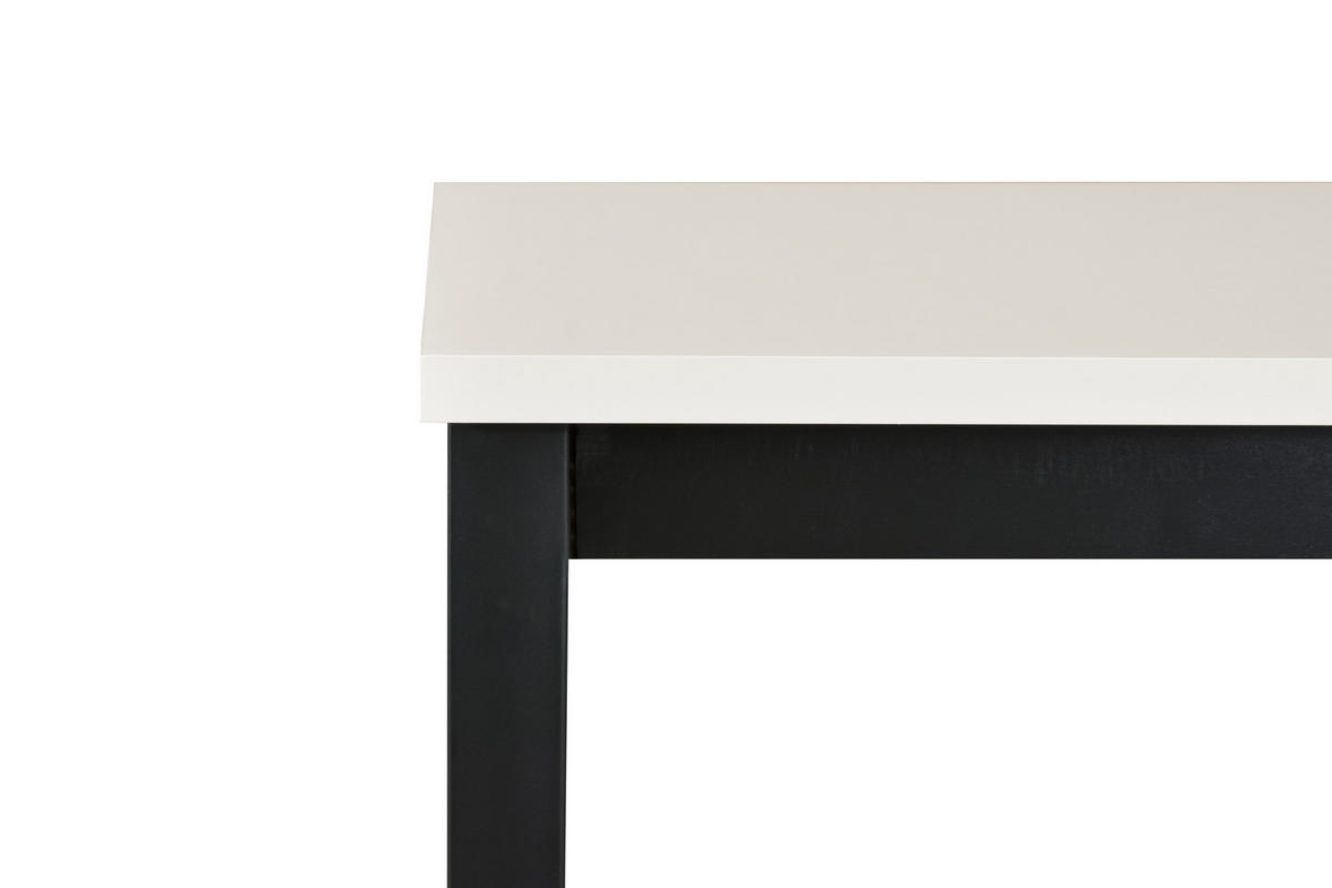ESSTISCH Ikon 3 S - Schwarz/Cappuccino, Holz/Metall (80/120/79cm) - Leaf Design