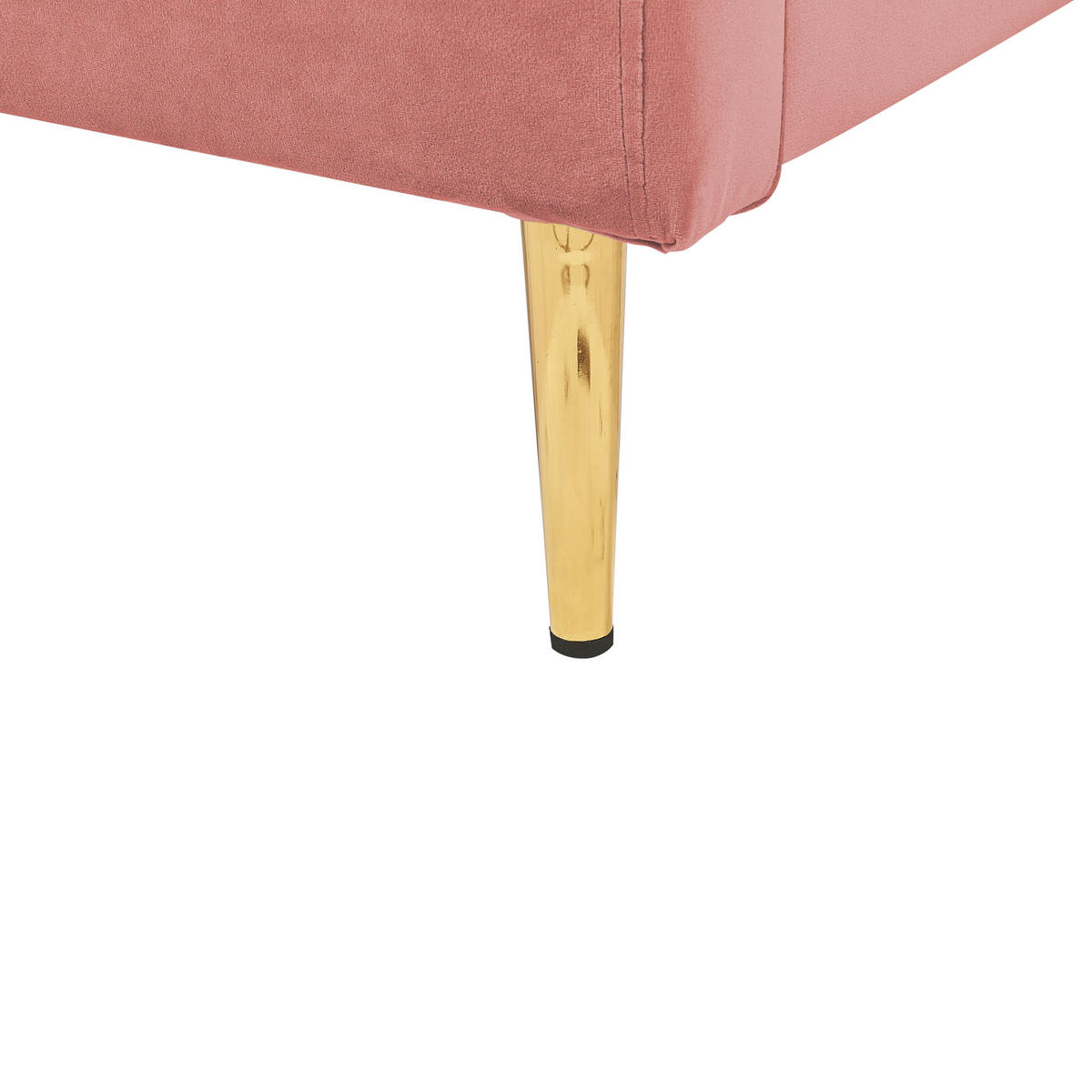 POLSTERBETT 140/200cm Pfirsichrosa Chaleix - Pink, Textil (140/200cm) - Beliani