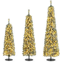 WEIHNACHTSBAUM 180cm Grün(3-teilig) - Grün, Metall (180cm) - COSTWAY