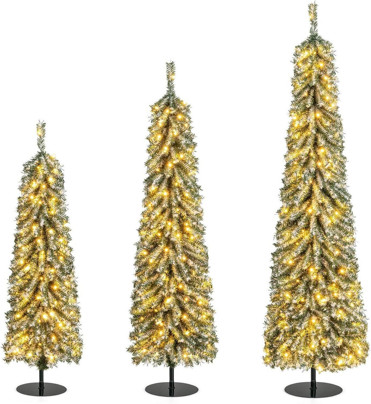 WEIHNACHTSBAUM 180cm Grün(3-teilig) - Grün, Metall (180cm) - COSTWAY